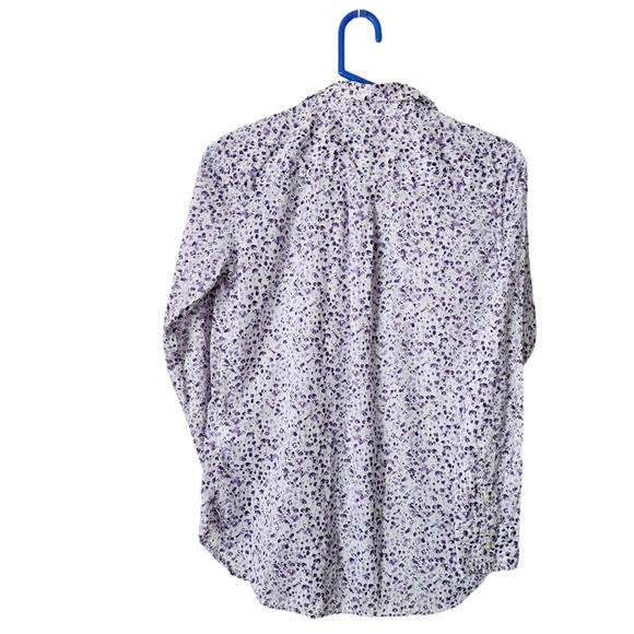 LAUREN RALPH LAUREN Micro Ditsy‎ Floral Button Up Shirt Coquette Cottagecore S - Picture 2 of 8